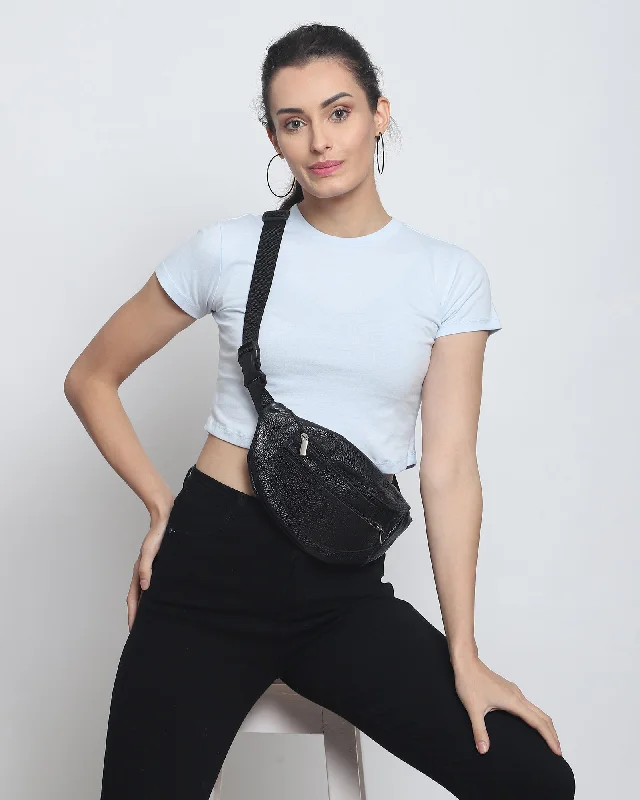 Crop Top: Sky Blue Polka Dot Checkered Tartan