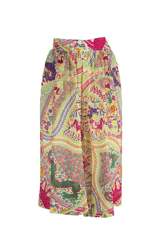 Skirt trousers with multi-coloured geometric design Trousers Exclusive Limited