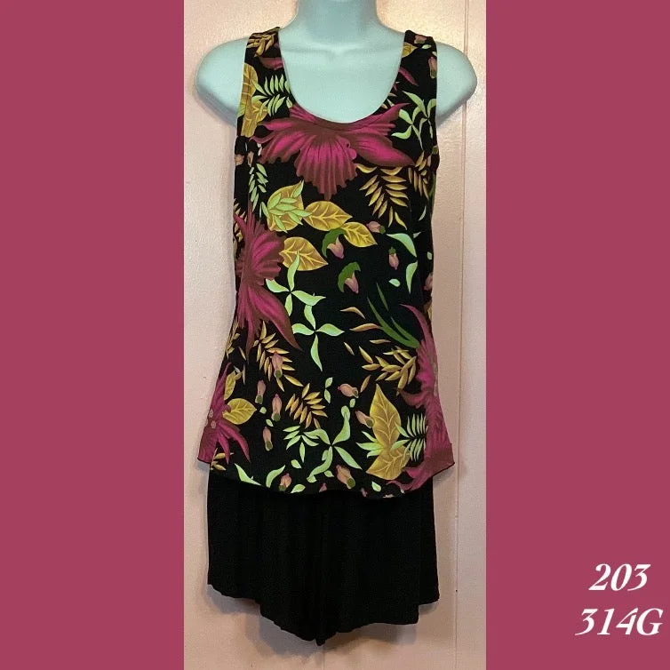 203X - 314G , Bias cut tank top plus size vibrant tank top