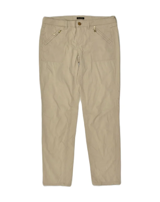 MASSIMO DUTTI Womens Slim Fit Casual Trousers EU 40 Medium W30 L30 Beige Trousers Review Highly