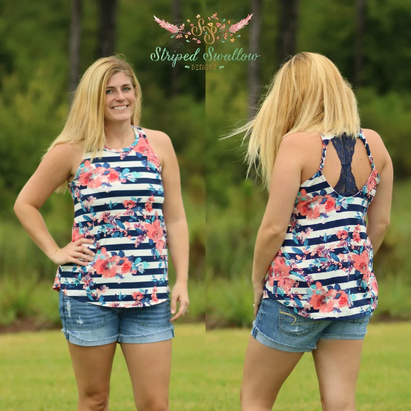 Sundown Tank PDF Pattern Women XS-XXXL coral tank top