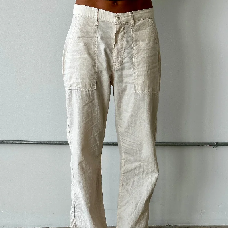 Kennedy Trouser | Soft White Trousers Silk Elegant