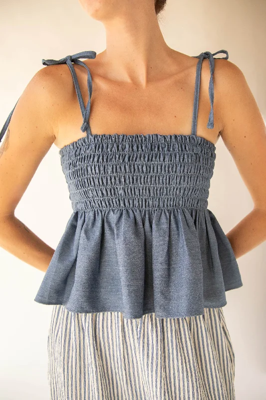 SMOCKED TANK TOP cute tank top