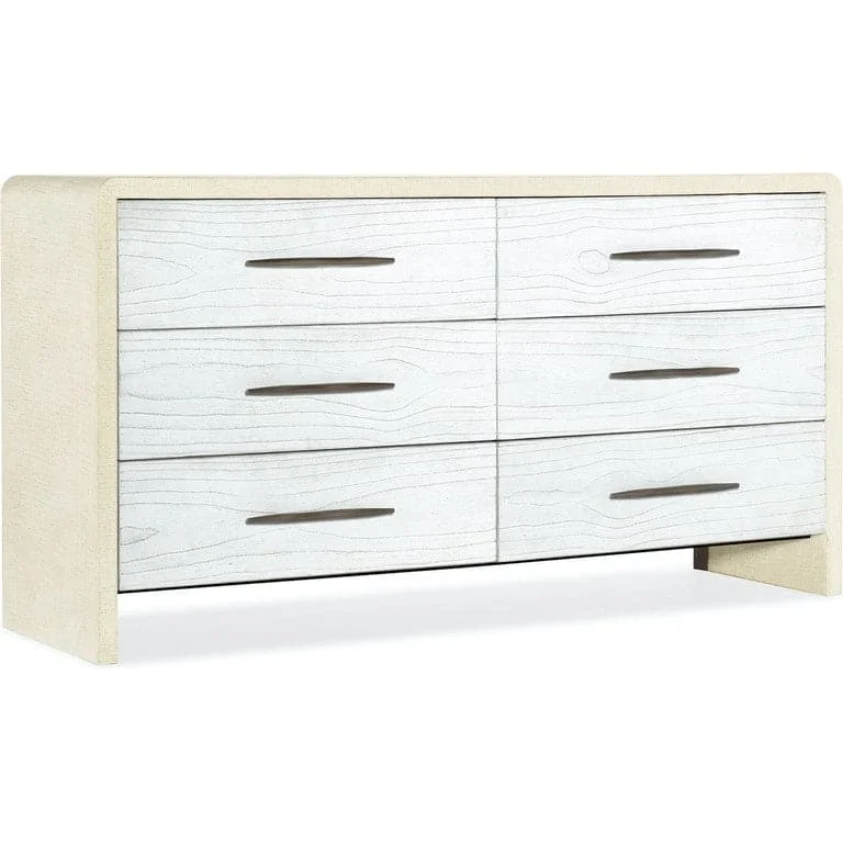 River Six-Drawer Dresser - Pebble Beach - Grey White - Resin Wood - Low Tunics Denim casual River Six-Drawer Dresser - Pebble Beach - Grey White - Resin Wood - Low Tunics Denim casual