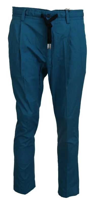 Casual Blue Chinos Trousers Pants Trousers Pleated Formal