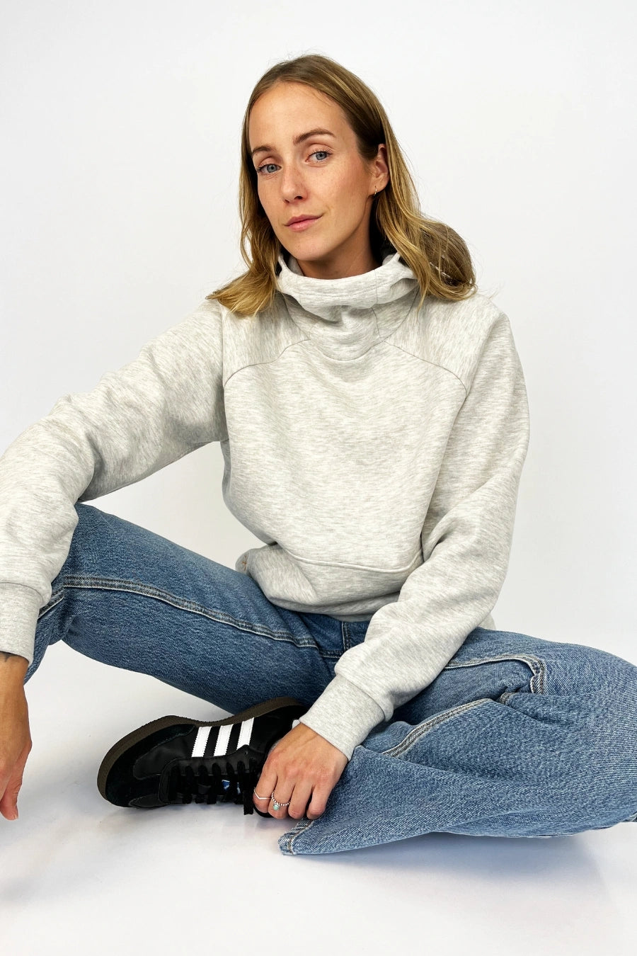 FOSFO Women's recycled kangaroo sweater - AK60008 Chenille Fabric Brocade Fabric Lace Fabric