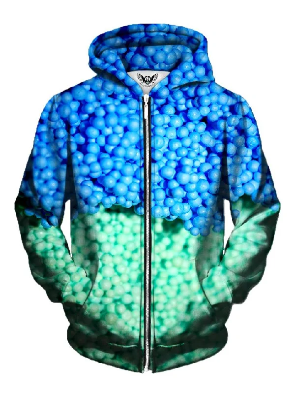 Dippin' Dots Ice Cream Zip-Up Hoodie Hoodie with Longline Fit Extended Stylish