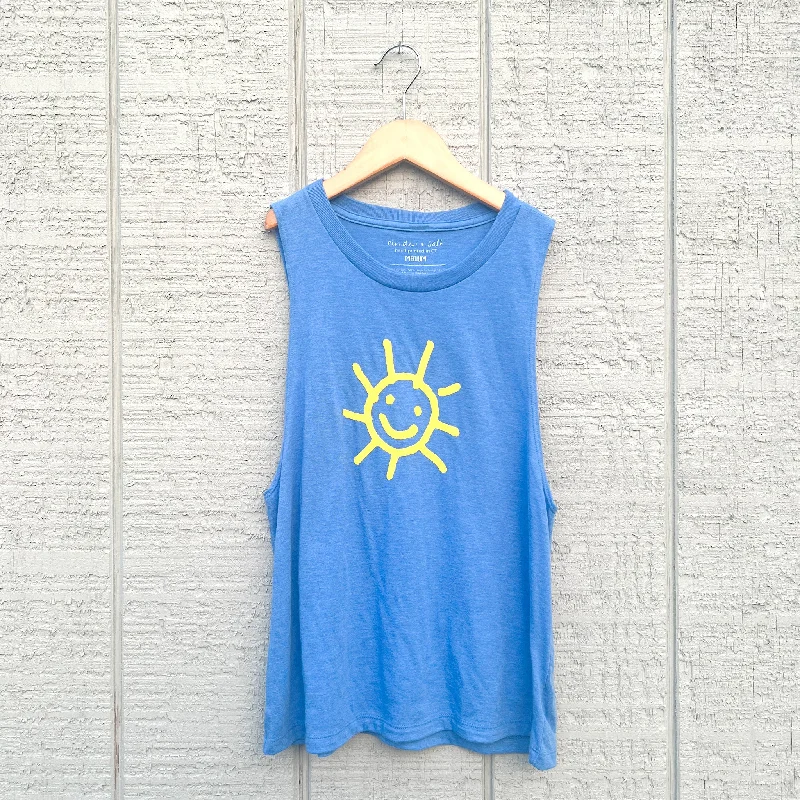 The Sun Eco Muscle Tank turquoise tank top