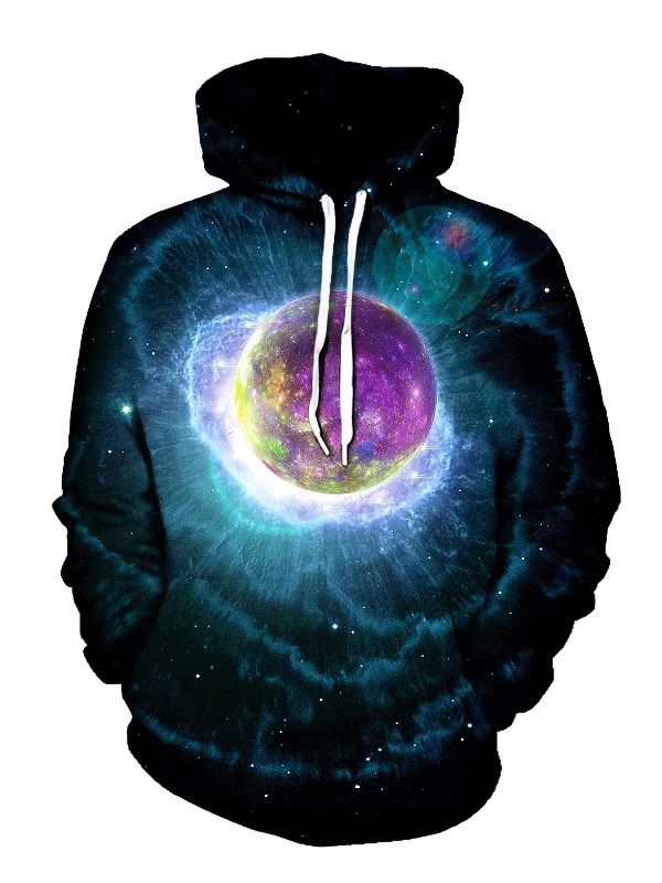 Emerge Nebula Planet Pullover Hoodie Hoodie with Belted Waist Structured Tailored