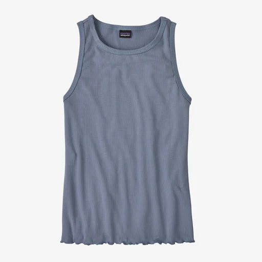 Patagonia Rib-Knit Tank Top - Light Plume Grey open back tank