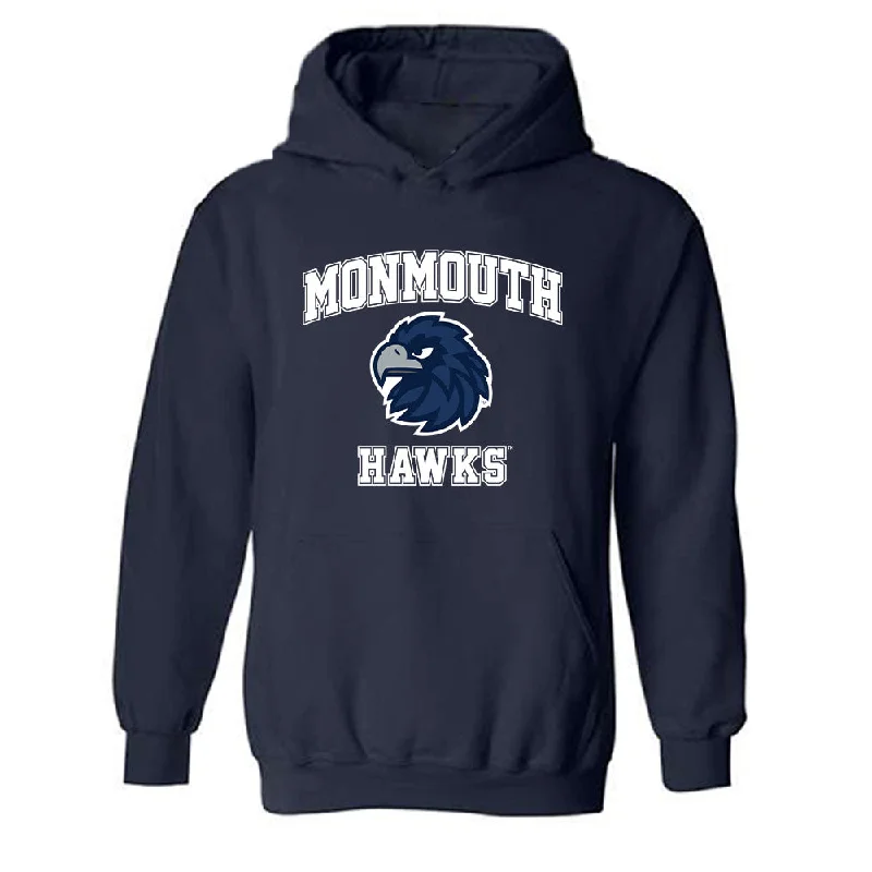 Monmouth - NCAA Women's Rowing : Audrey Copeland - Classic Shersey Hooded Sweatshirt Hoodie with Turtle Neck Cozy Winter