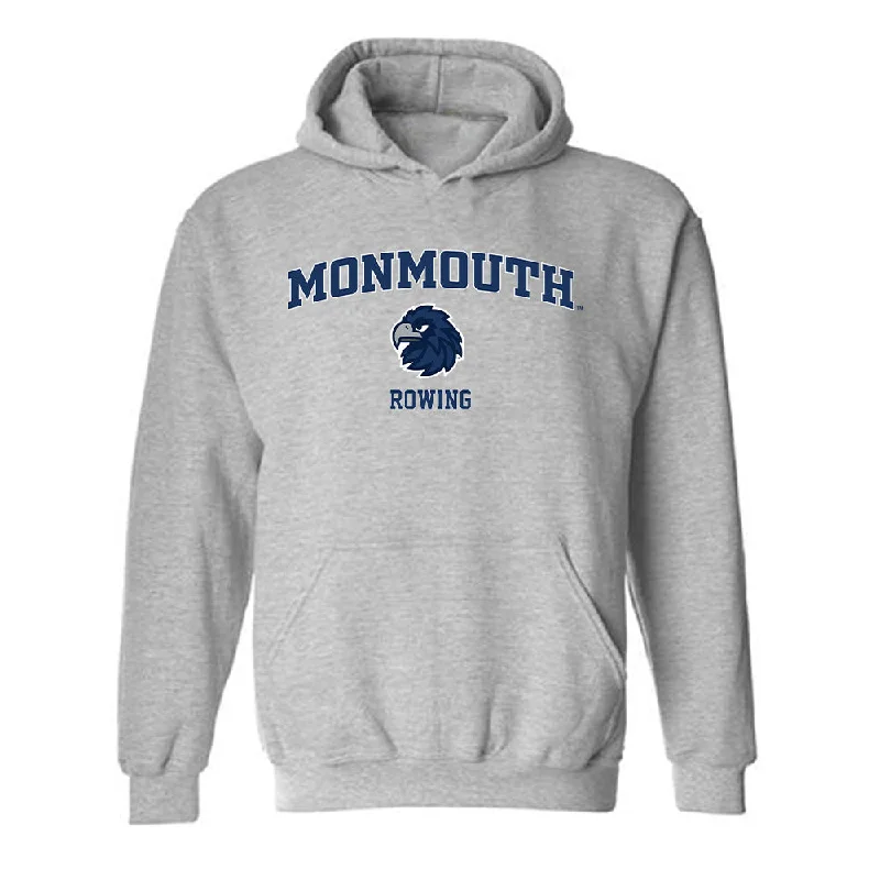 Monmouth - NCAA Women's Rowing : Audrey Copeland - Classic Shersey Hooded Sweatshirt Hoodie with Cuffed Sleeves Snug Secure