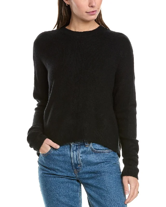 Vince Camuto Crewneck Sweater Beaded Sweater Sequined Faux Fur