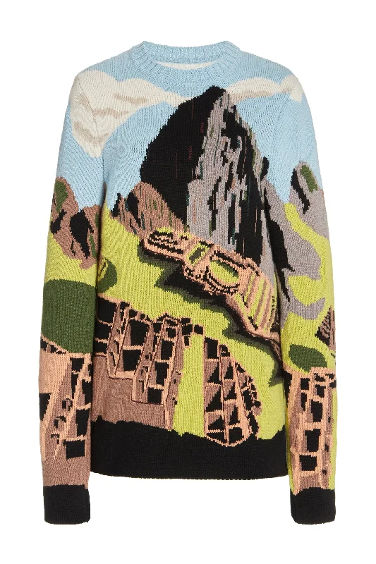 Ines Knit Sweater in Machu Picchu Cashmere Layered Multi-layer Single Layer