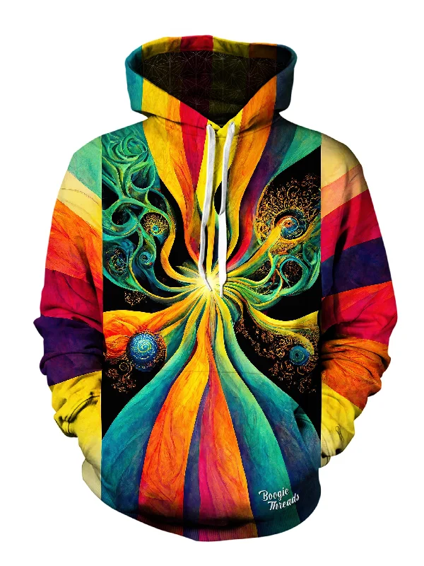 Delightful Moment Unisex Pullover Hoodie Hoodie with Metallic Shiny Futuristic