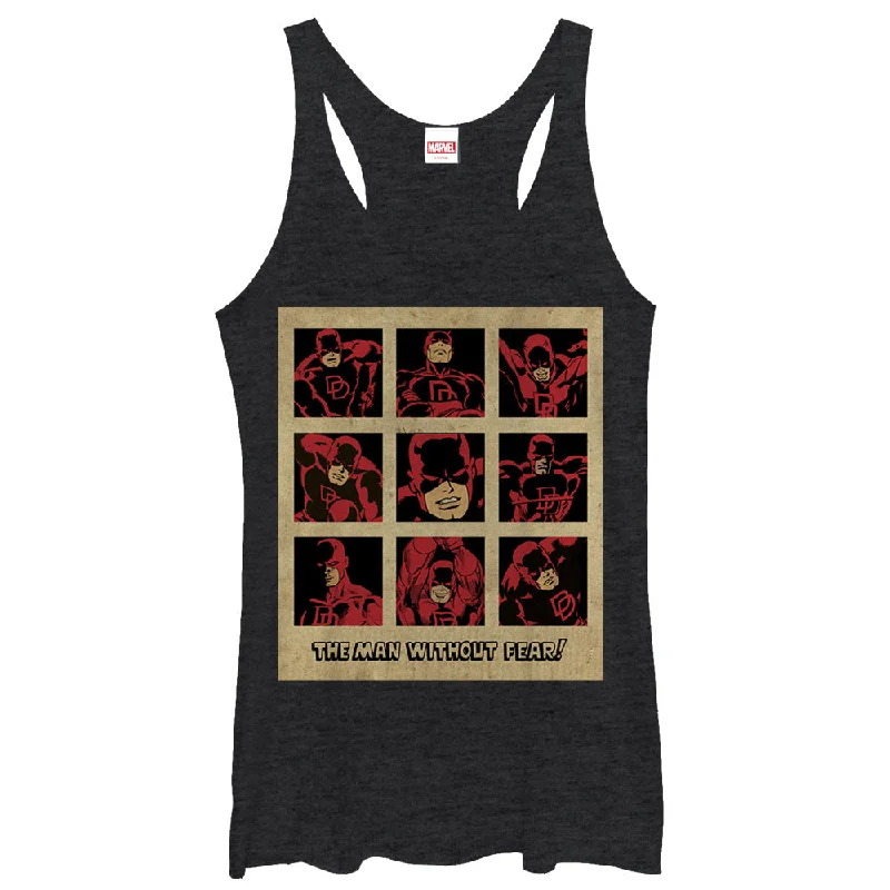 Women's Marvel Daredevil Classic Man Without Fear Racerback Tank Top cherry red tank