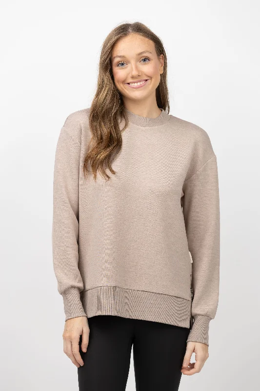 Varley Gabriella Sweater in Taupe Marl Bright Pastel Dark