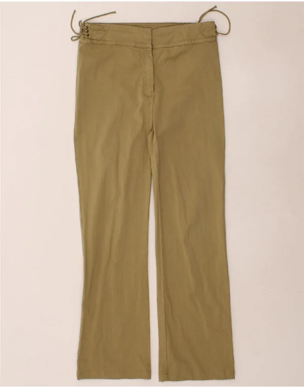 CERRUTI 1881 Womens Straight Chino Trousers IT 46 Large W32 L30 Green Trousers Corduroy Warm