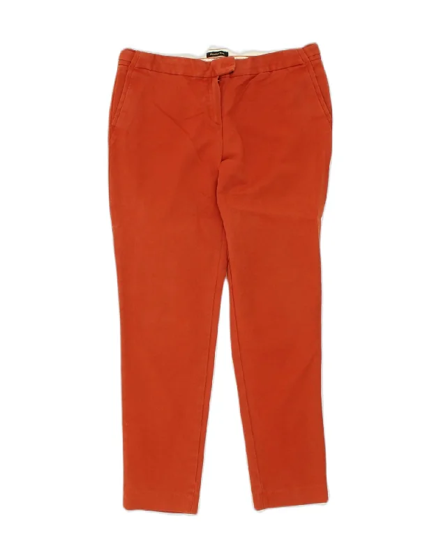 MASSIMO DUTTI Womens Tapered Chino Trousers US 10 Large W32 L28 Orange Trousers Mesh Breathable