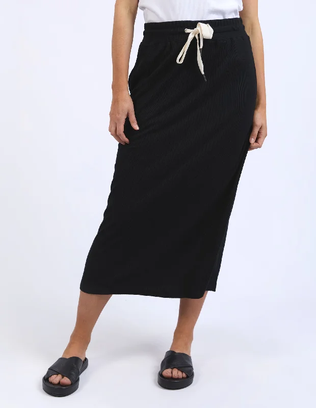 Xanthe Rib Skirt - Elm Lifestyle midi skirt versatile