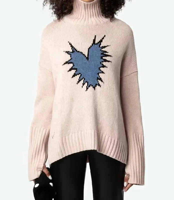 Alma We Heart Spike Sweater In Sweet Boxy Sweater Fitted Sweater A-Line