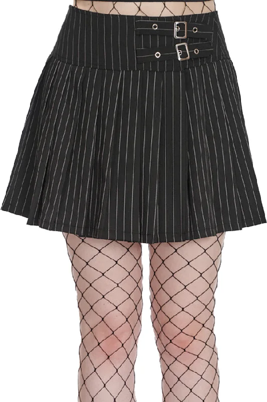 Banned Black Core Pinstripe Skirt denim skirt fashionable