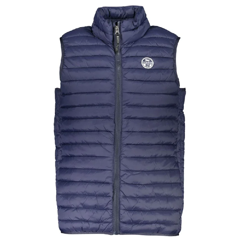 Blue Polyamide Men Jacket Mesh Jacket Canvas Jacket Denim Jacket