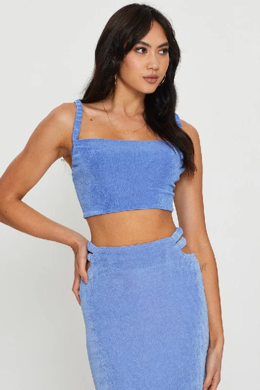 Purple Crop Top Collared Crew Neck Turtle Neck