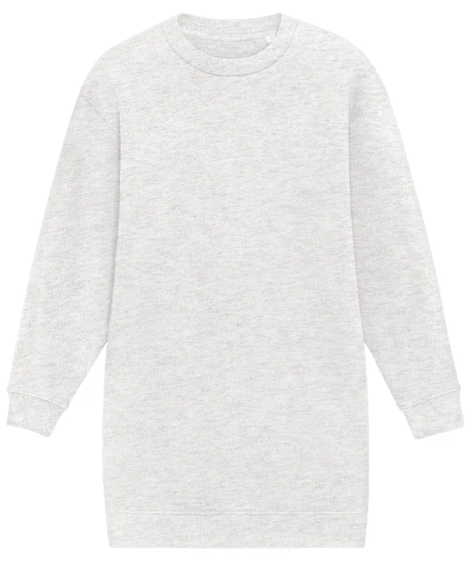 Cream Heather Grey - Stella Kicker women's crew neck oversized dress (STDW161) Tunics Handmade artisanal