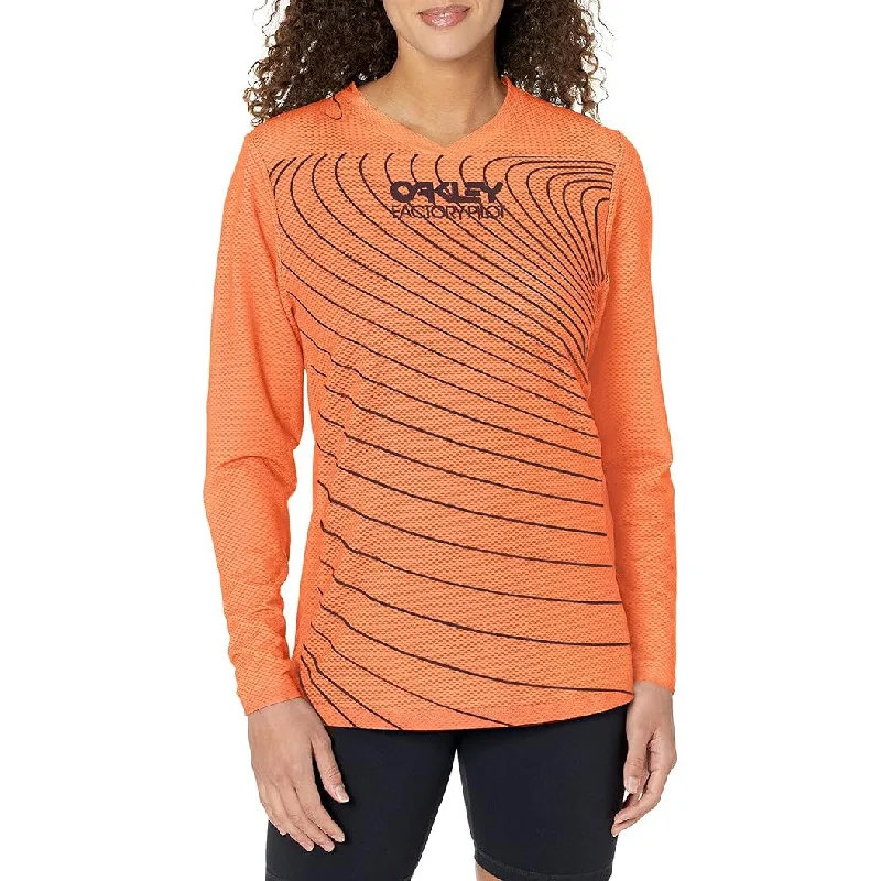 Oakley Women's Factory Pilot Rc Longsleeve Jersey Beige Jersey Tee