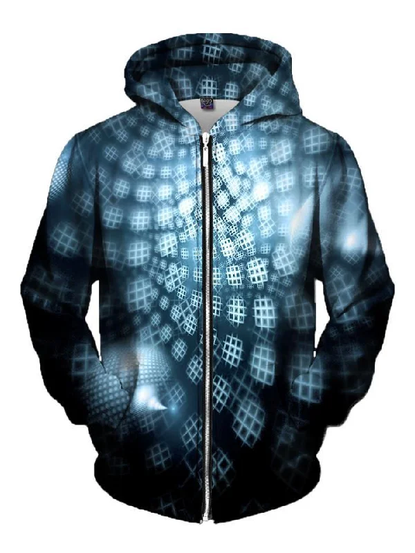 Honeycombs Zip-Up Trippy Hoodie Hoodie with Set-In Sleeves Structured Classic