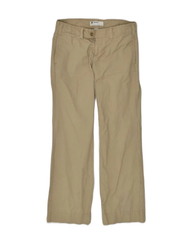 GAP Womens Straight Chino Trousers US 6 Medium W34 L31  Brown Cotton High Waist Slim Fit Ankle Length