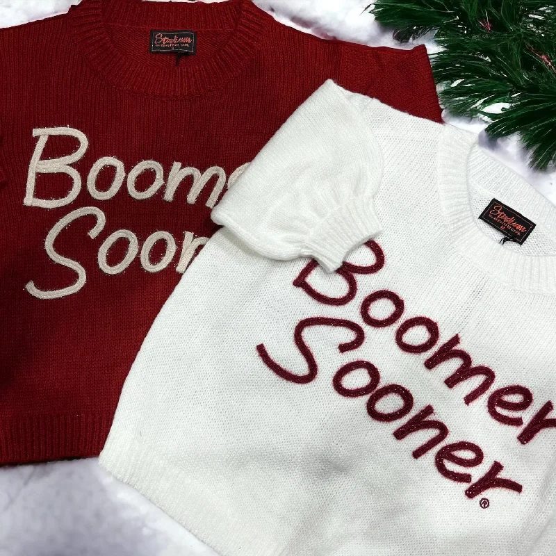 Boomer Sooner Stadium Sweater Silk Blend Satin Velvet