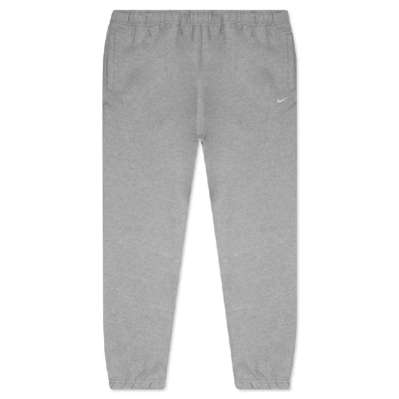 NikeLab Women's Fleece Trousers - Dark Grey Heather/White Trousers fashionable chic