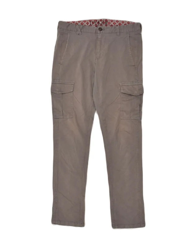 VINTAGE Womens Slim Cargo Trousers IT 46 Large W32 L31 Grey Cotton Trousers luxurious premium