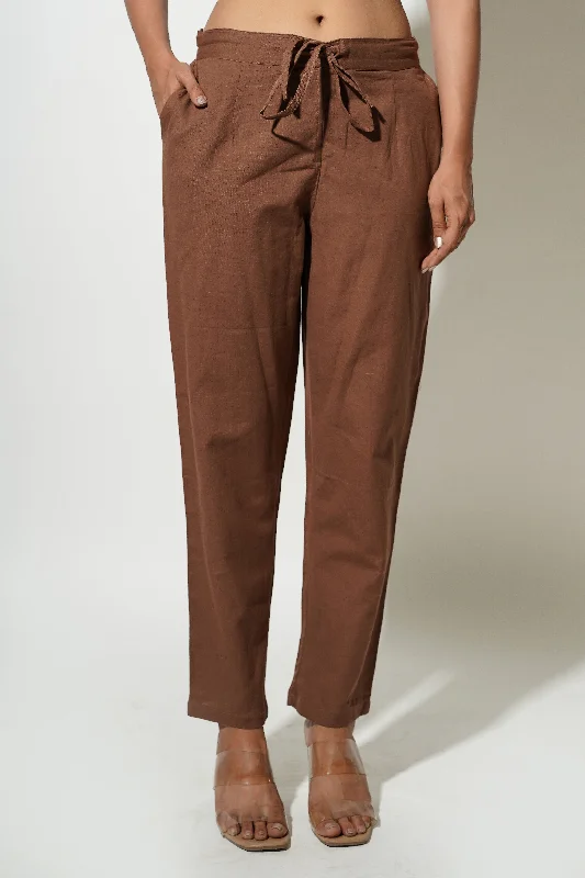 Dark Brown Women's Trousers Trousers Denim Blue