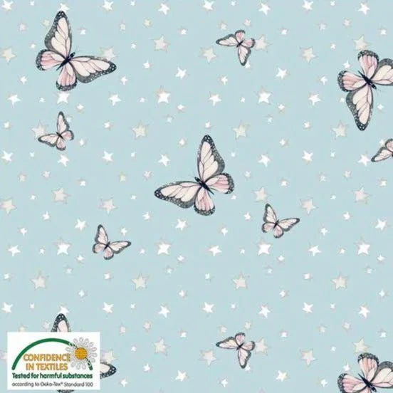 Stof of Denmark Butterflies Avalana Jersey Fabric Winter Jersey Top