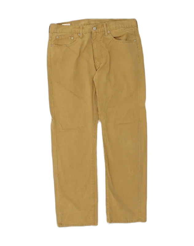 LEVI'S Womens 513 Straight Casual Trousers W34 L30  Beige Cotton Trousers Vintage Classic