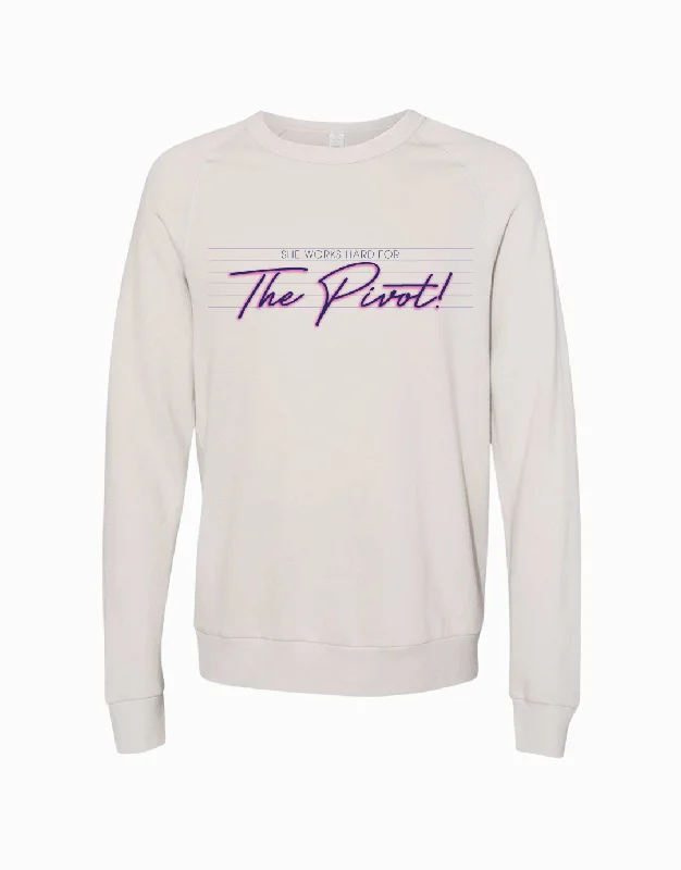 She Works Hard for the Pivot Sweatshirt Hoodie with Frayed Bohemian Relaxed