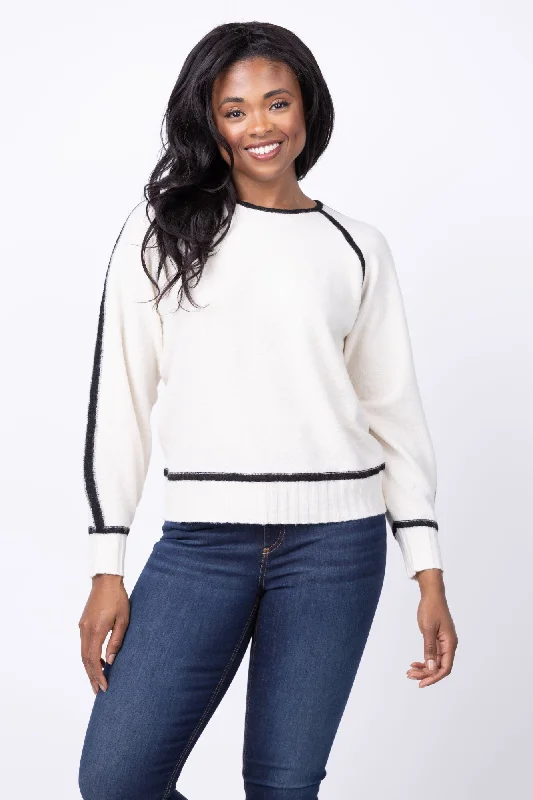 Central Park West Billie Raglan Sweater Toggled Drawstring Belted