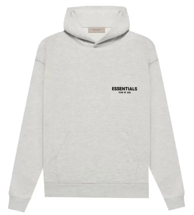 Fear of God Essentials Hoodie 'Light Oatmeal' Hoodie with Hem Drawcord Adjustable Customizable