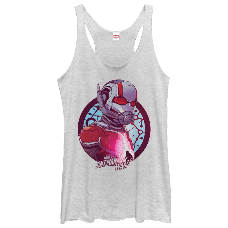 Women's Marvel Ant-Man and the Wasp Mask Circle Racerback Tank Top summer tank top
