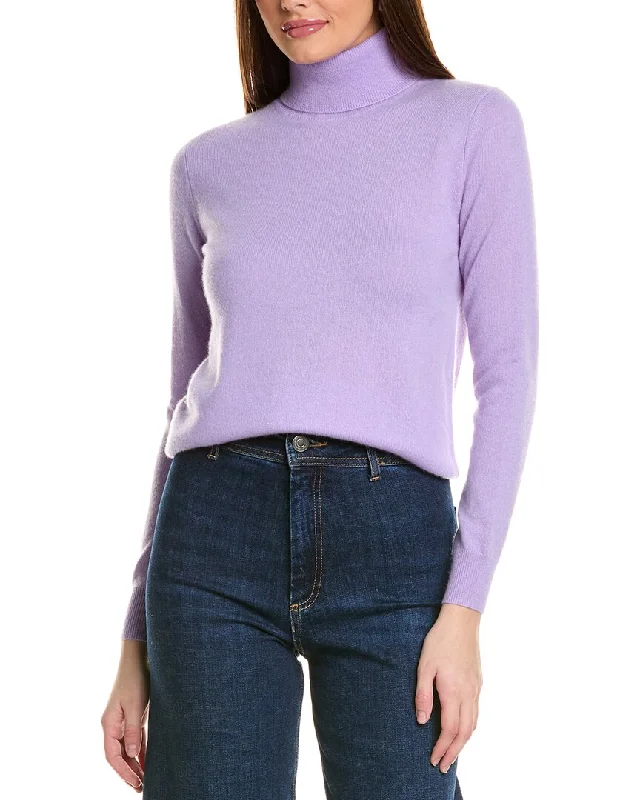 Amicale Cashmere Basic Turtleneck Cashmere Sweater Lightweight Heavyweight Midweight