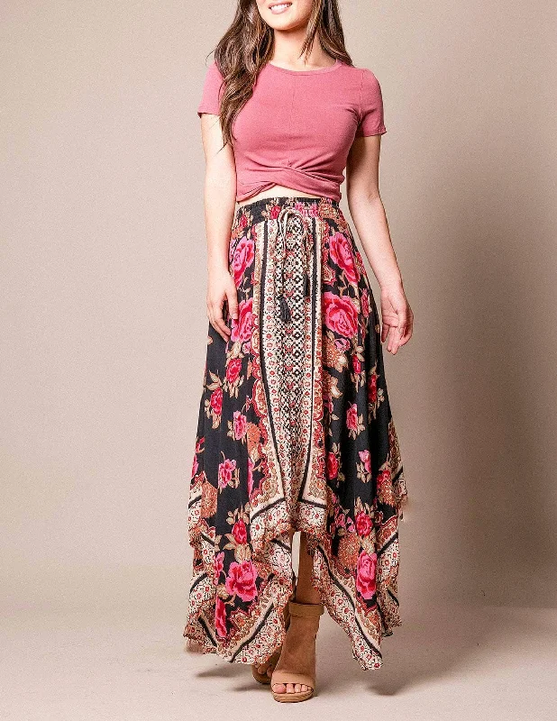 Valentina Hanky Hem Skirt denim skirt stylish