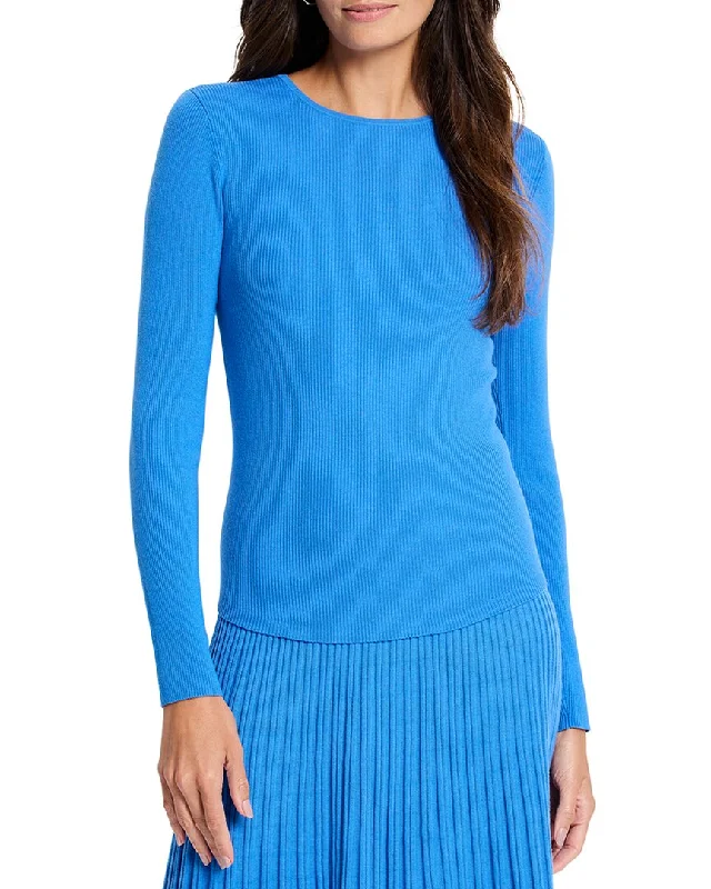 NIC+ZOE Ribbed Sweater T-Shirt Striped Floral Plaid