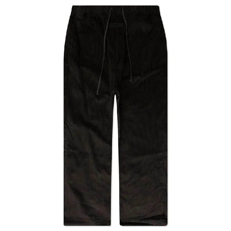 Women's Relaxed Corduroy Trouser - Off Black Trousers versatile functional