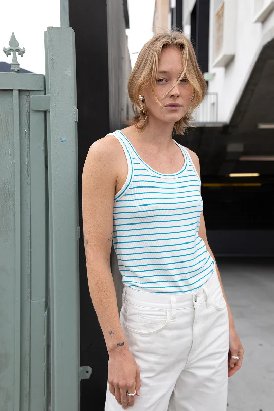 STRIPED TANK flirty tank top