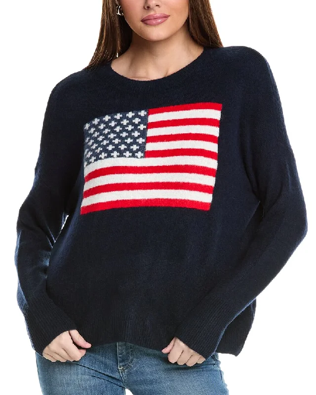 Vince Camuto Flag Sweater Herringbone Houndstooth Plaid