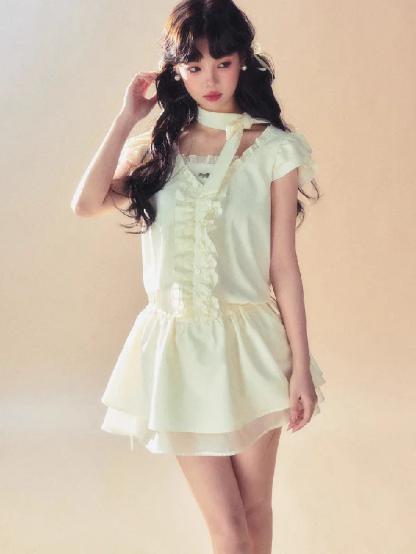 Original frill dress【s0000007097】 Tunics Ceremony elegant