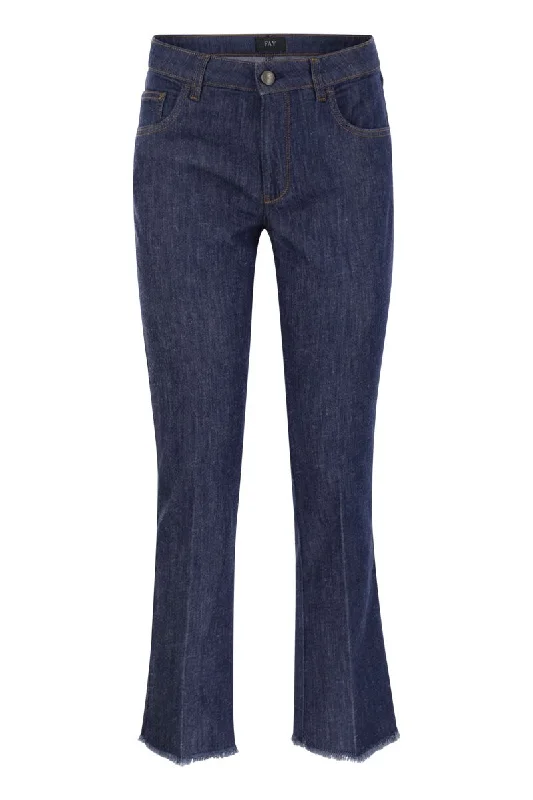 Denim 5-pocket trousers Trousers Fall Fleece